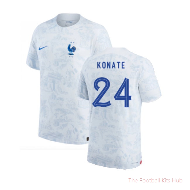 2022-2023 France Match ADV Dri-Fit Away Shirt (Konate 24)-unisoccer store